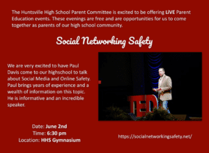 HHS presents Paul Davis, speaking about Social Media and Online Safety.